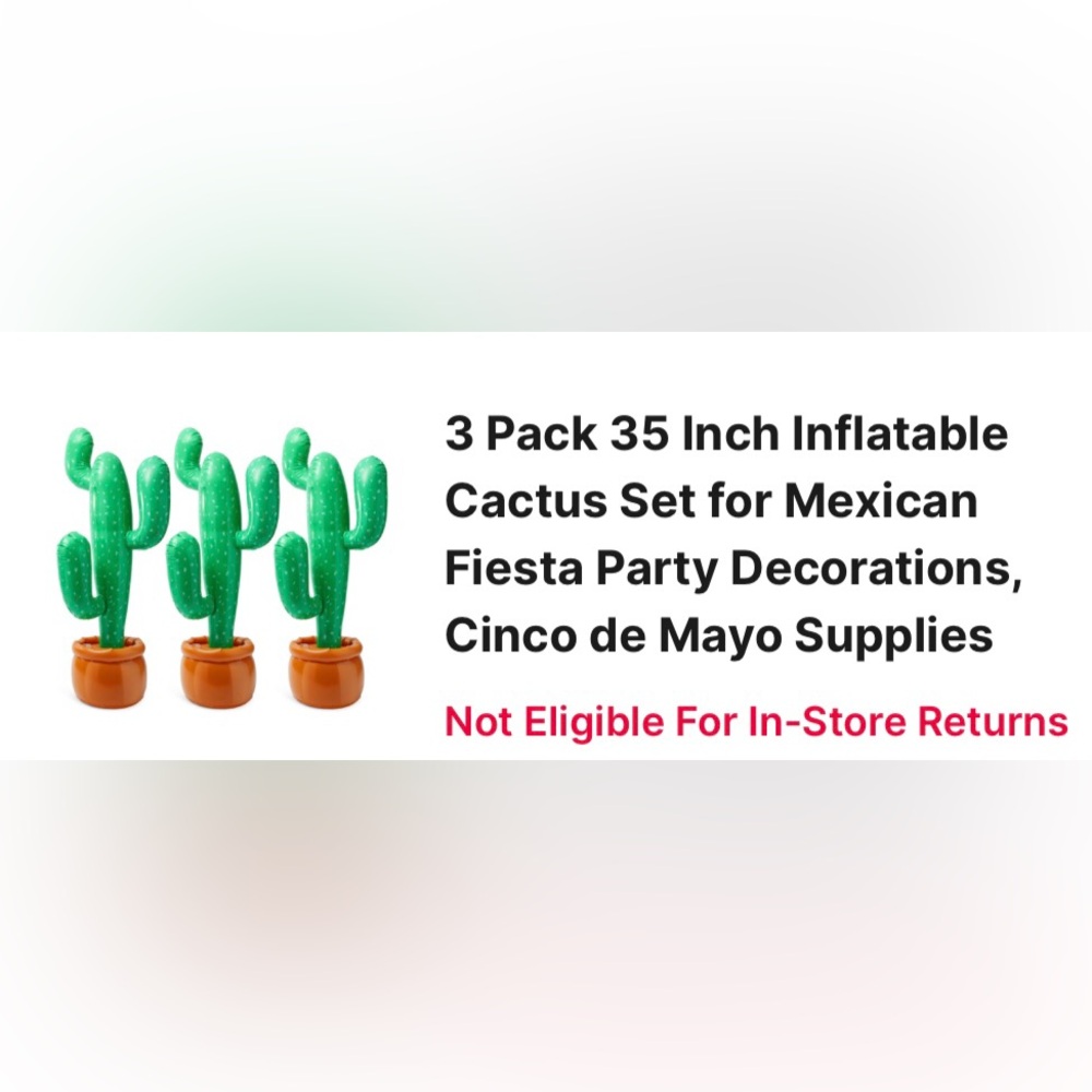 Cactus Inflatable Set for Fiesta Party